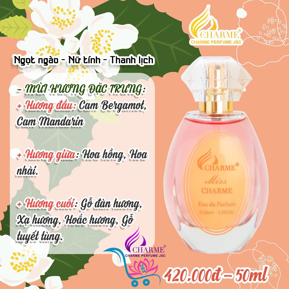 Nước Hoa Charme Miss Charme 50ml Nữ Chính Hãng