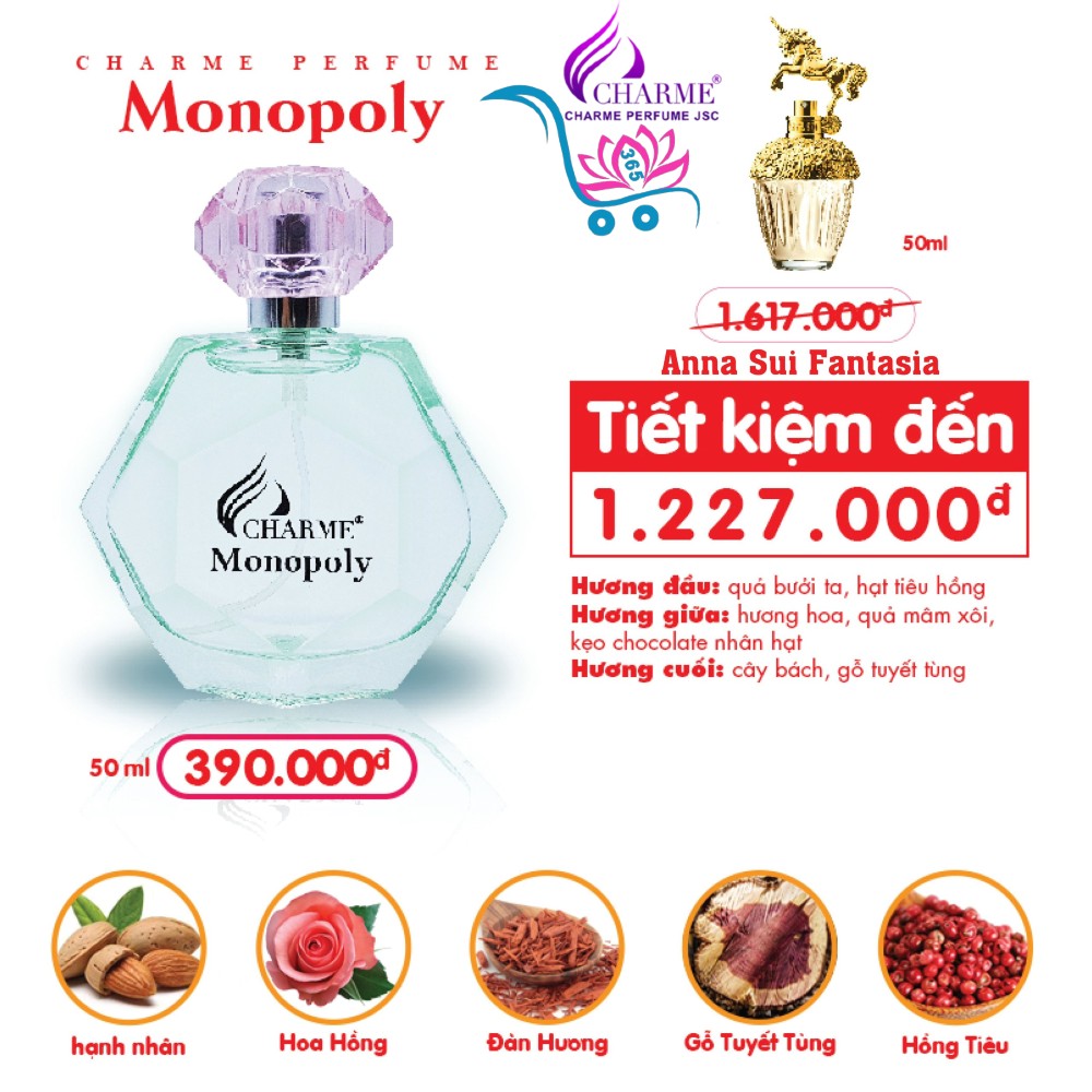 Nước Hoa Charme Monopoly 50ml Nữ Chính Hãng