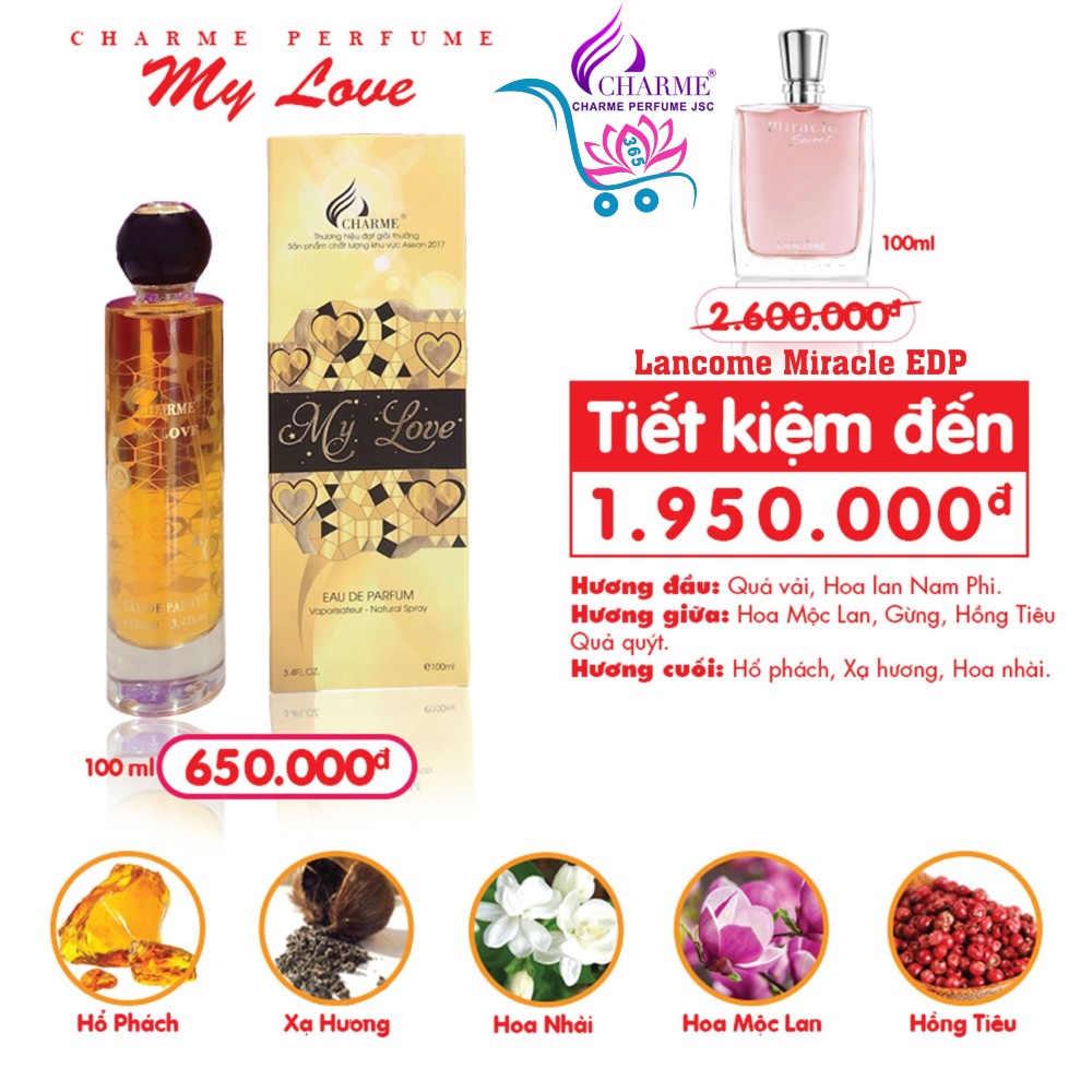 Nước Hoa Charme My Love 100ml Nữ Chính Hãng