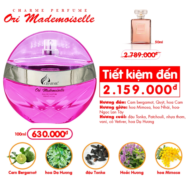 Nước Hoa Charme Nữ - Charme Ori Mademoiselle 100ml