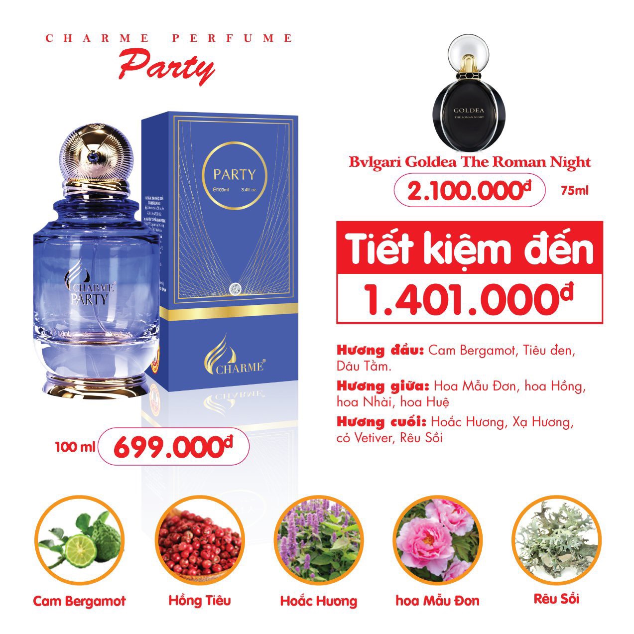 Nước Hoa Charme Party 100ml Nữ Chính Hãng