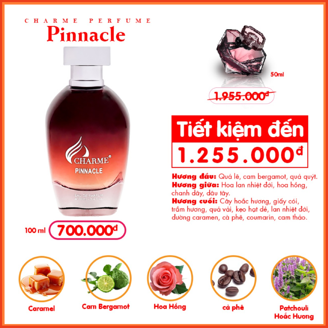 Nước Hoa Charme Pinnacle 100ml Nữ Chính Hãng Mẫu Mới New 2020