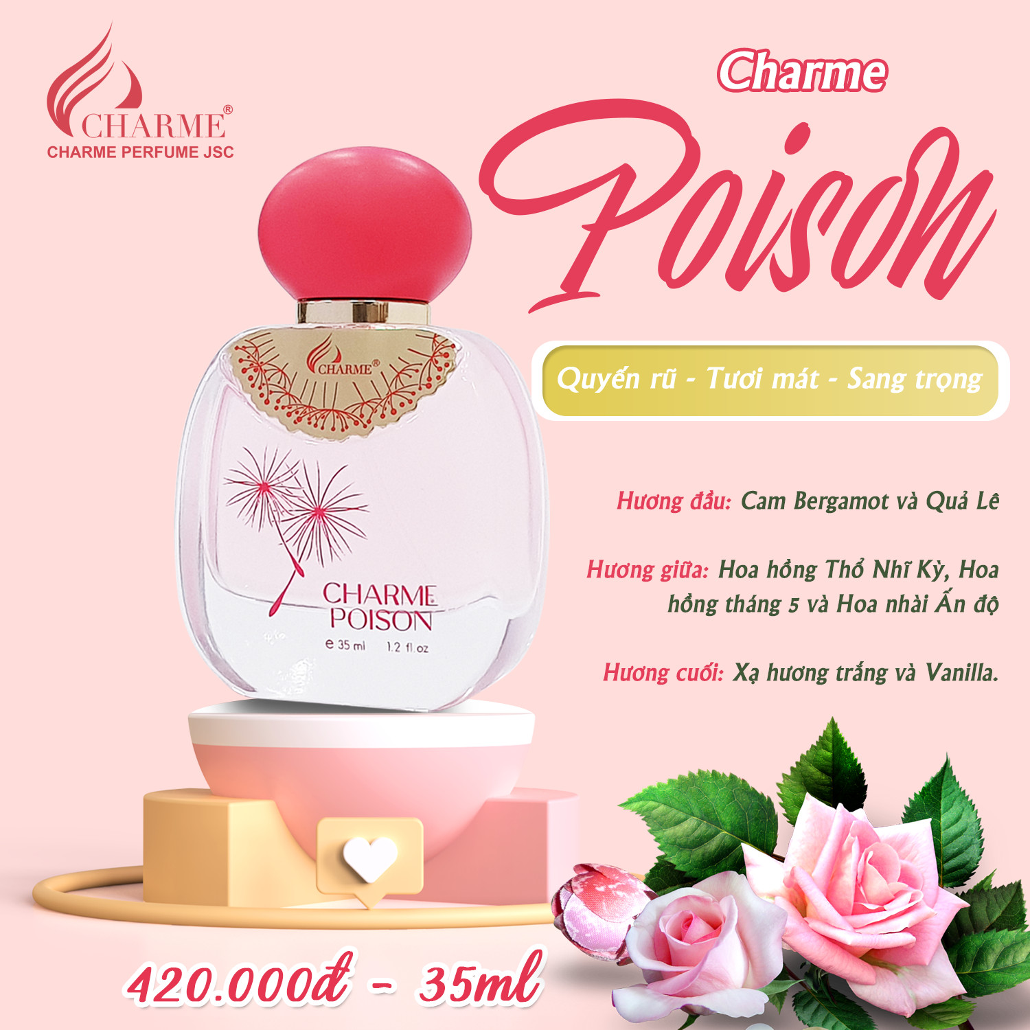 Nước Hoa Charme Poison 100ml Nữ