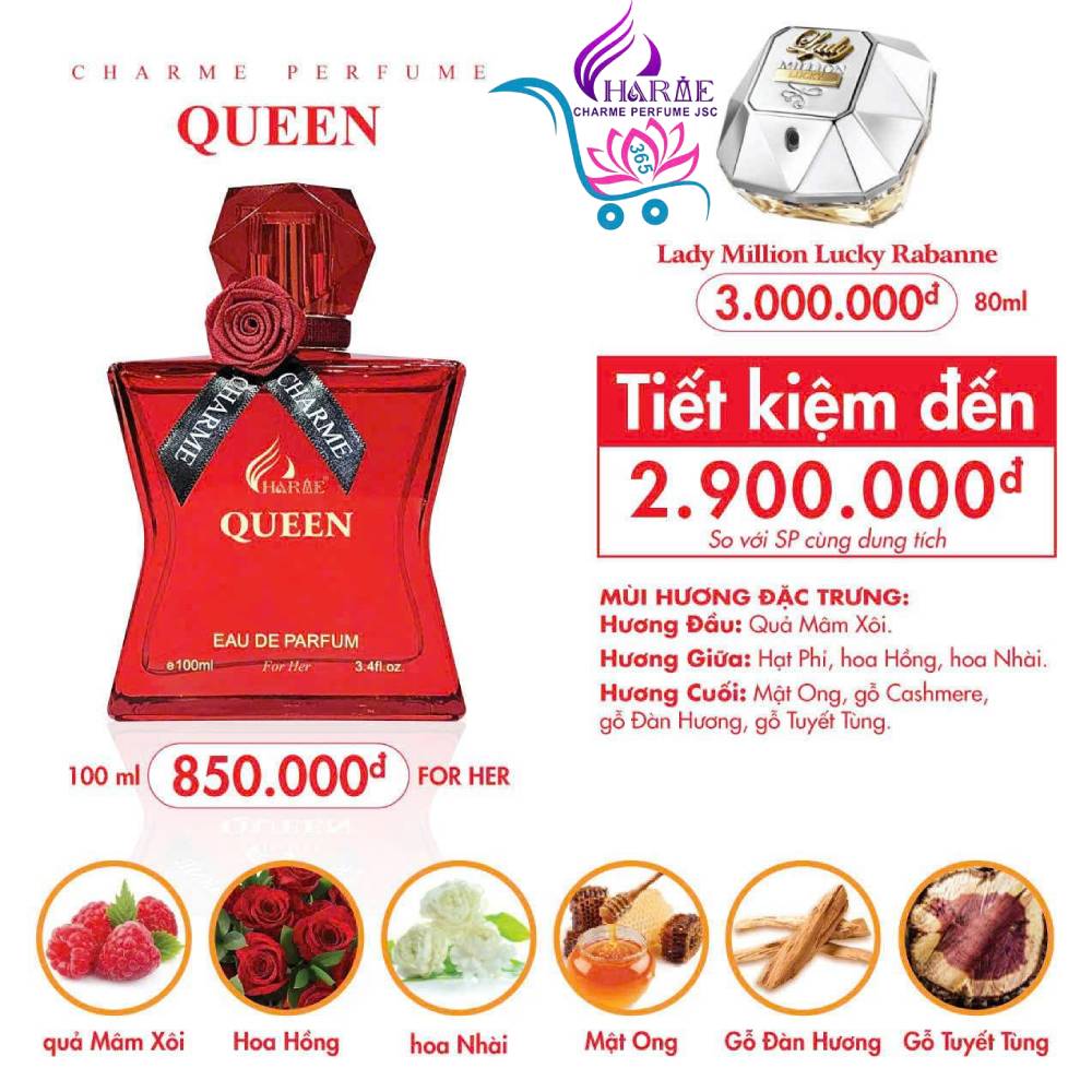 Nước Hoa Charme Queen 100ml Nữ Chính Hãng