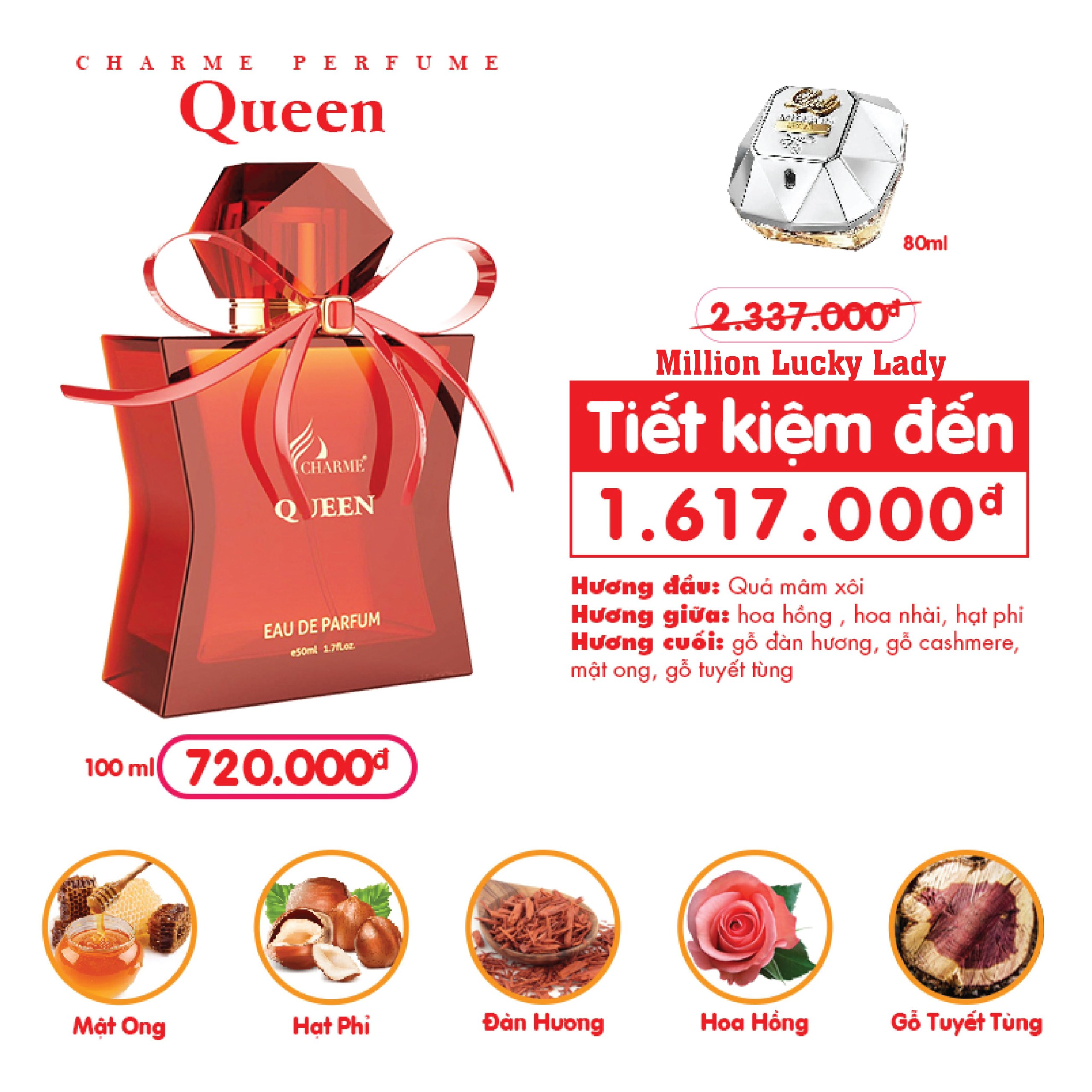 Nước Hoa Charme Queen 100ml Nữ Chính Hãng