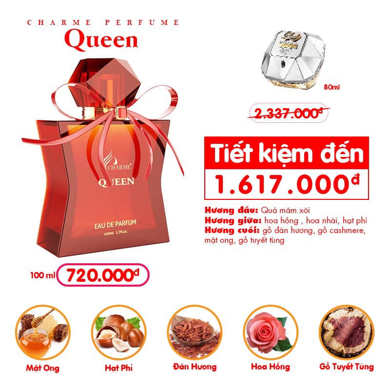 Nước Hoa Charme Nữ - Charme Queen 100ml