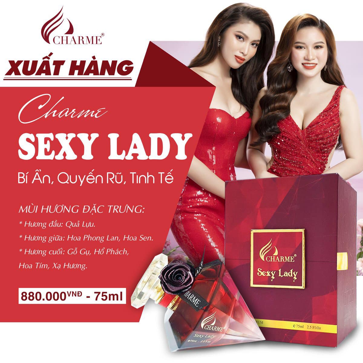 Nước Hoa Charme Sexy Lady 75ml Nữ Chính Hãng