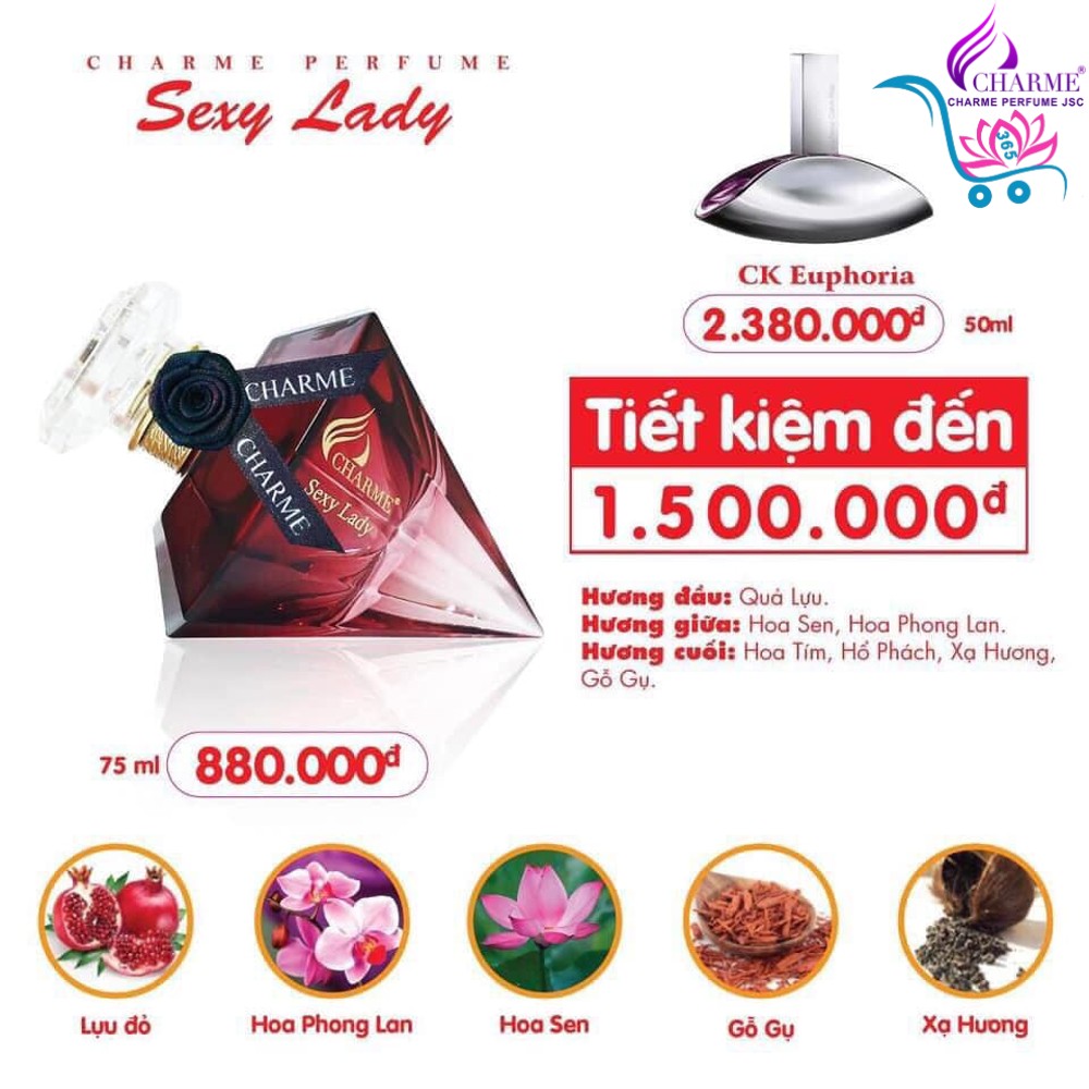 Nước Hoa Charme Sexy Lady 75ml Nữ Chính Hãng