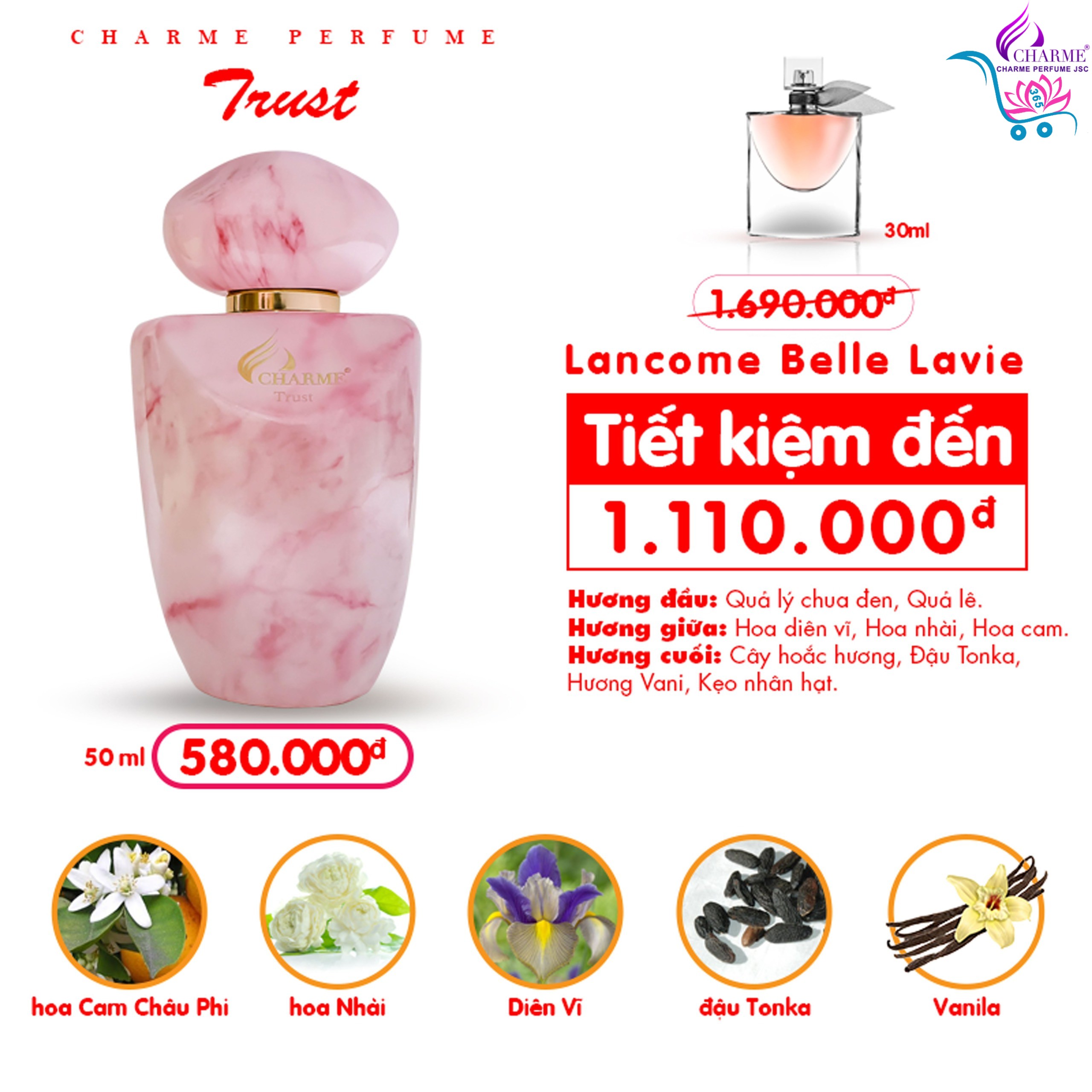 Nước Hoa Charme Trust 50ml Nữ Chính Hãng