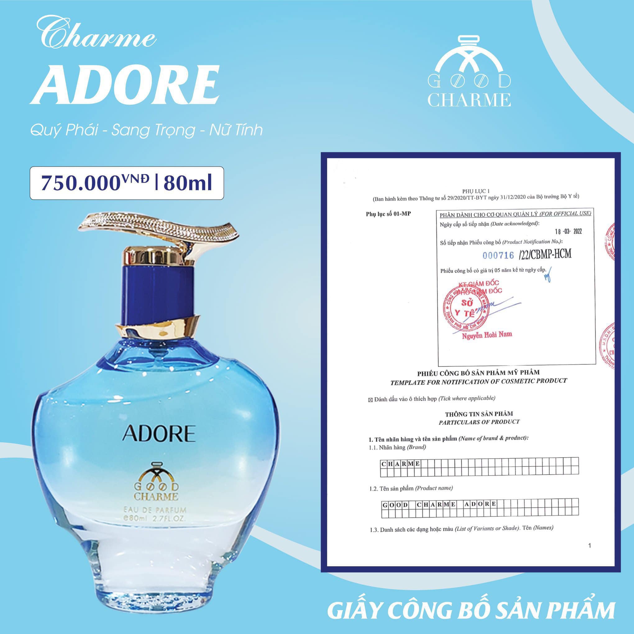 Nước Hoa Good Charme Adore 80ml Nữ Chính Hãng