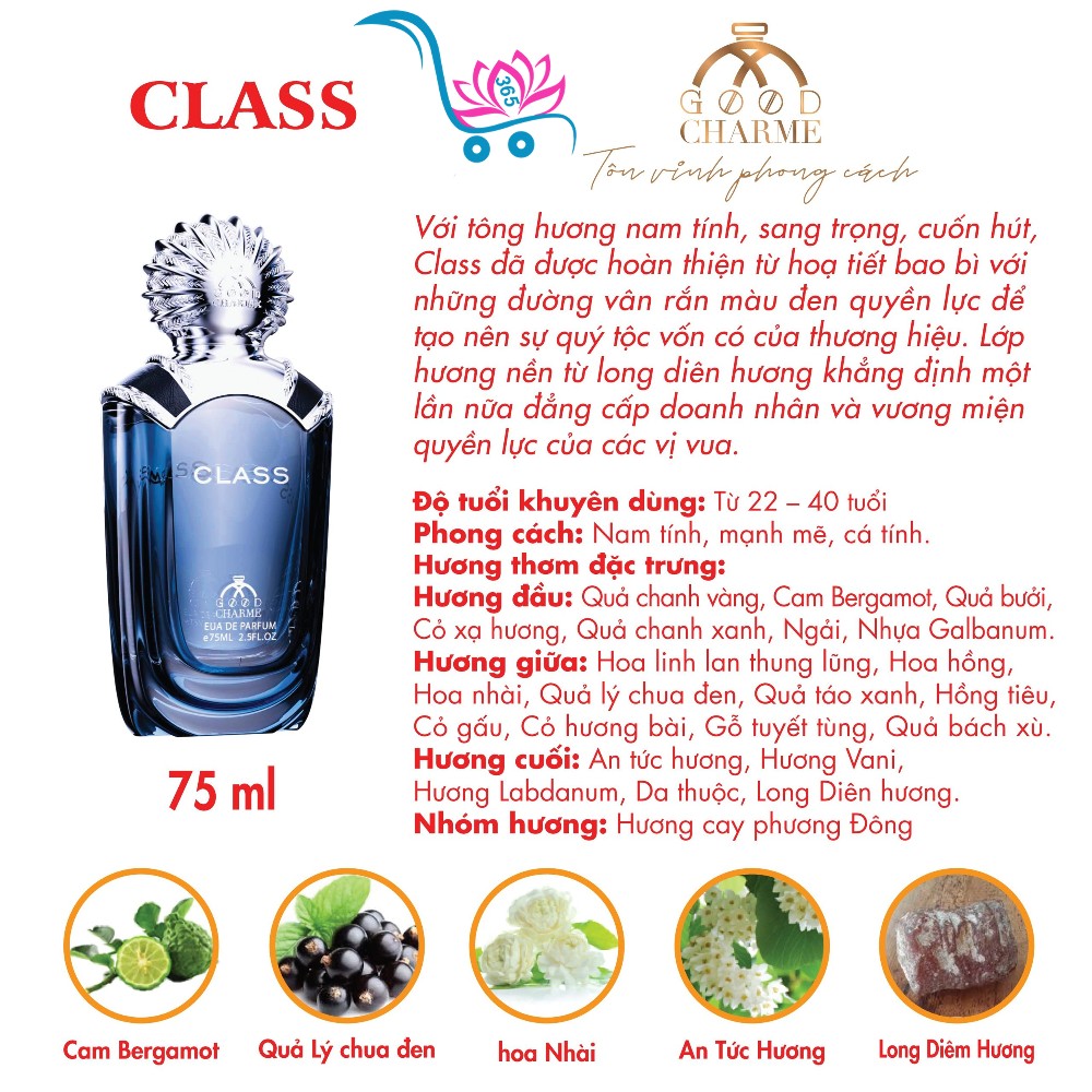 Nước Hoa Good Charme Class 75ml Nam Chính Hãng✔️Tặng Quà Hot
