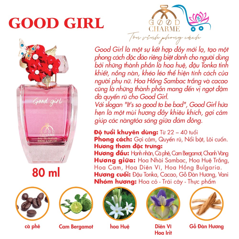 Nước Hoa Good Charme Good Girl 80ml Nữ Chính Hãng