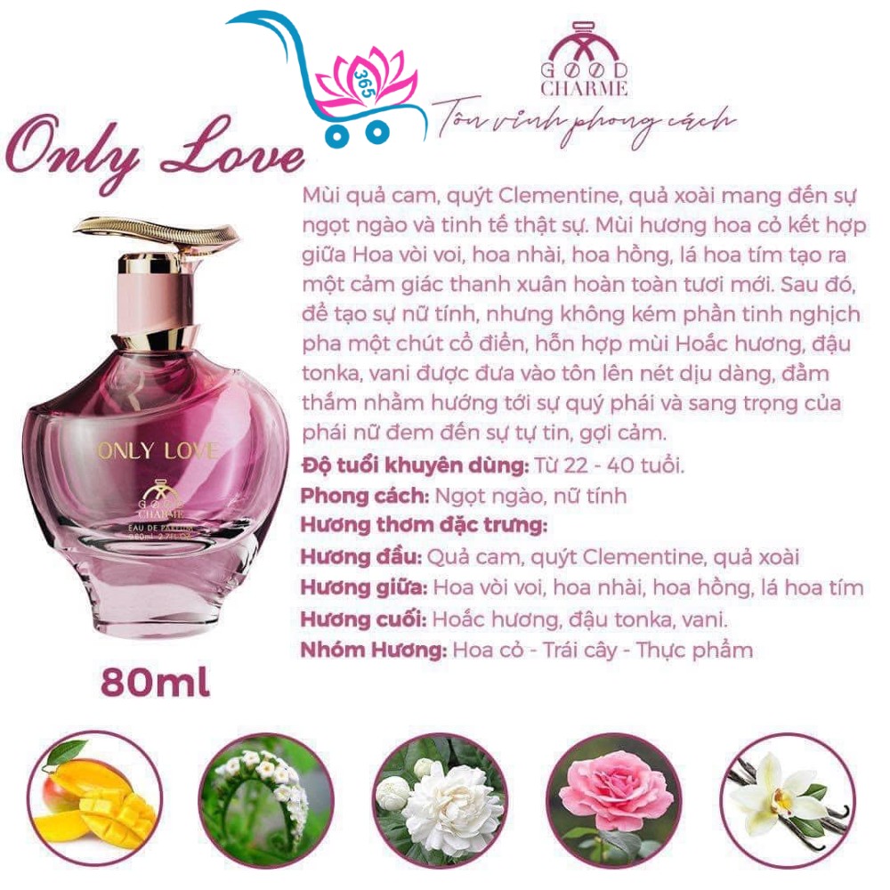 Nước Hoa Good Charme Only Love 80ml Nữ Chính Hãng