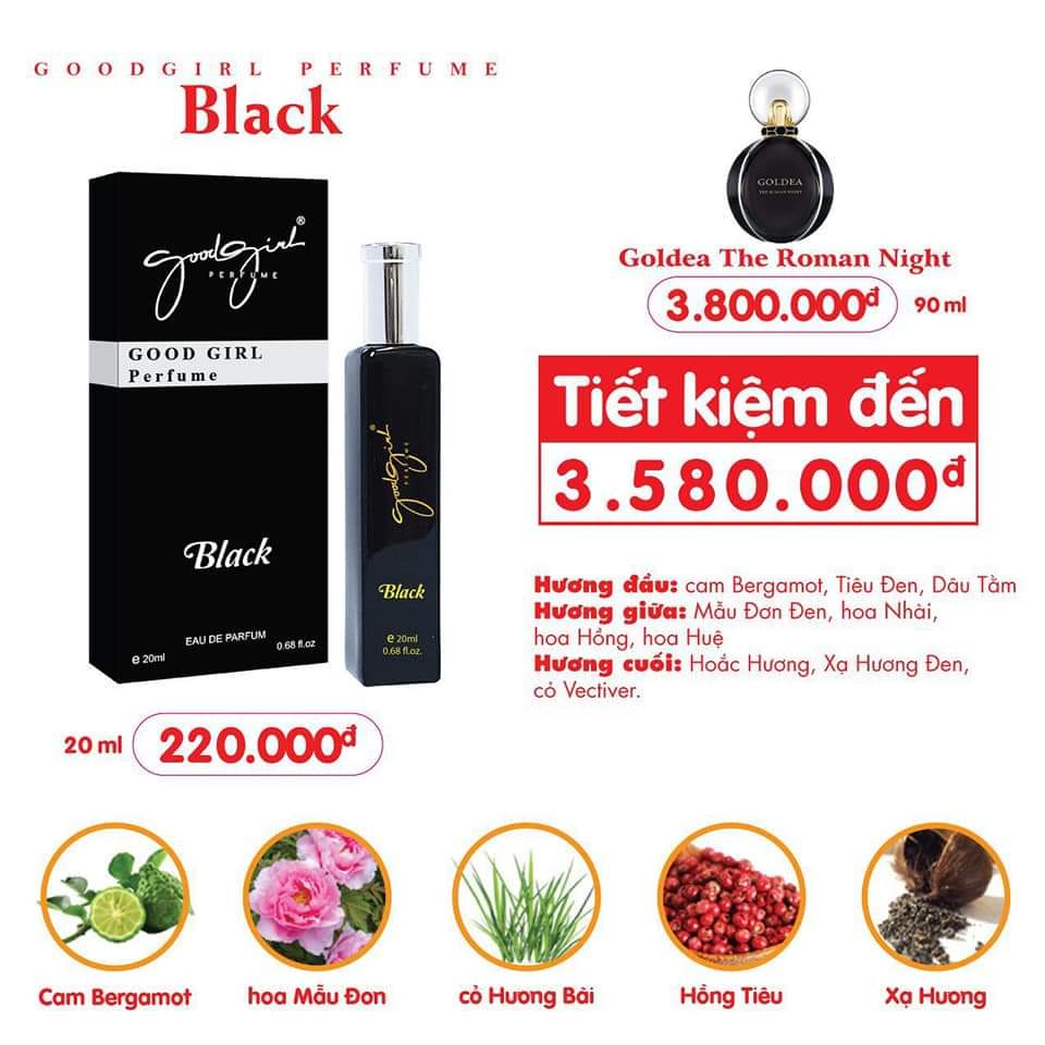 Nước Hoa Good Girl Perfume Black 20ml Nữ Chính Hãng