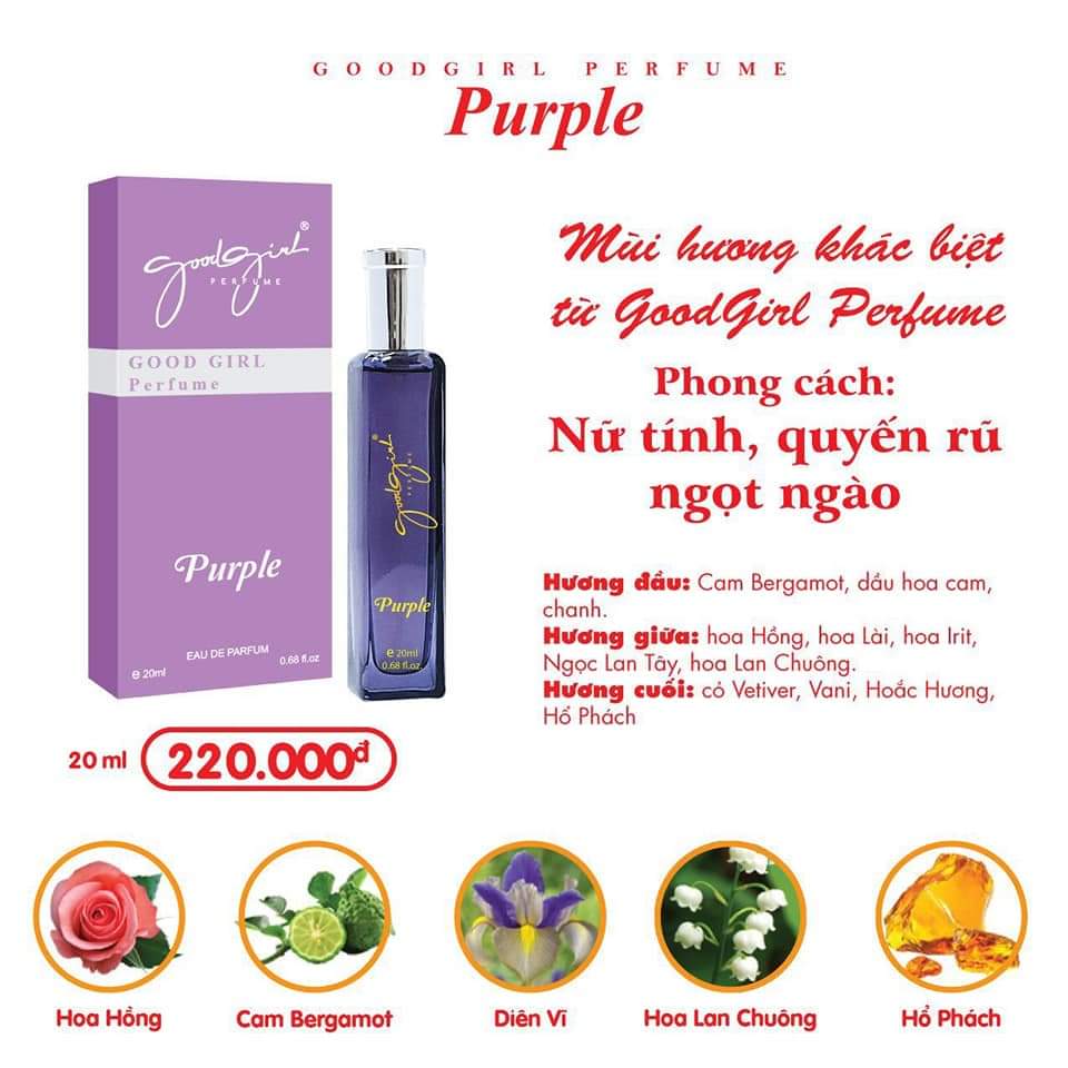 Nước Hoa Good Girl Perfume Purple 20ml Nữ Chính Hãng