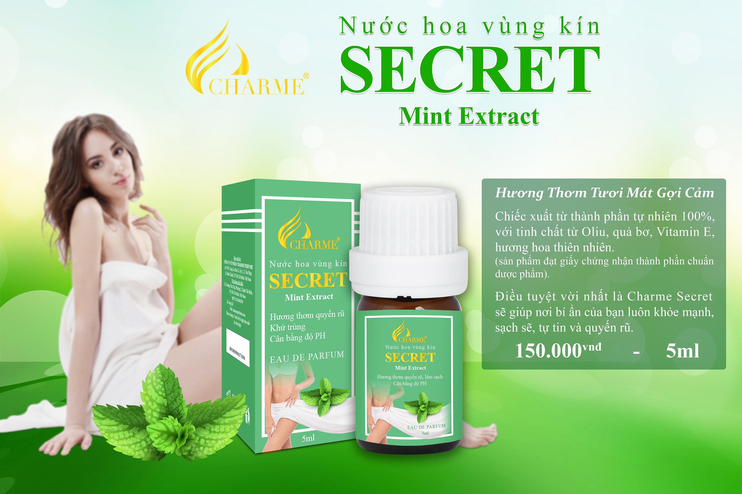 Nước Hoa Vùng Kín Charme Secret Mint Extract