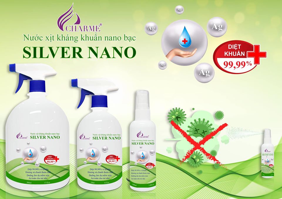 Nước Xịt Kháng Khuẩn Nano Bạc CHARME SILVER NANO