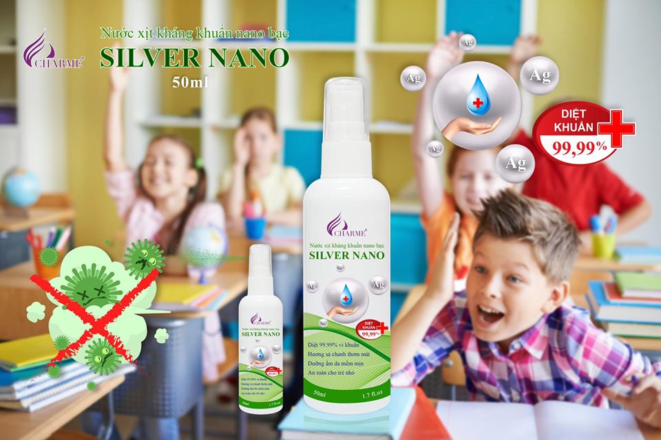 Nước Xịt Kháng Khuẩn Nano Bạc CHARME SILVER NANO 50ML