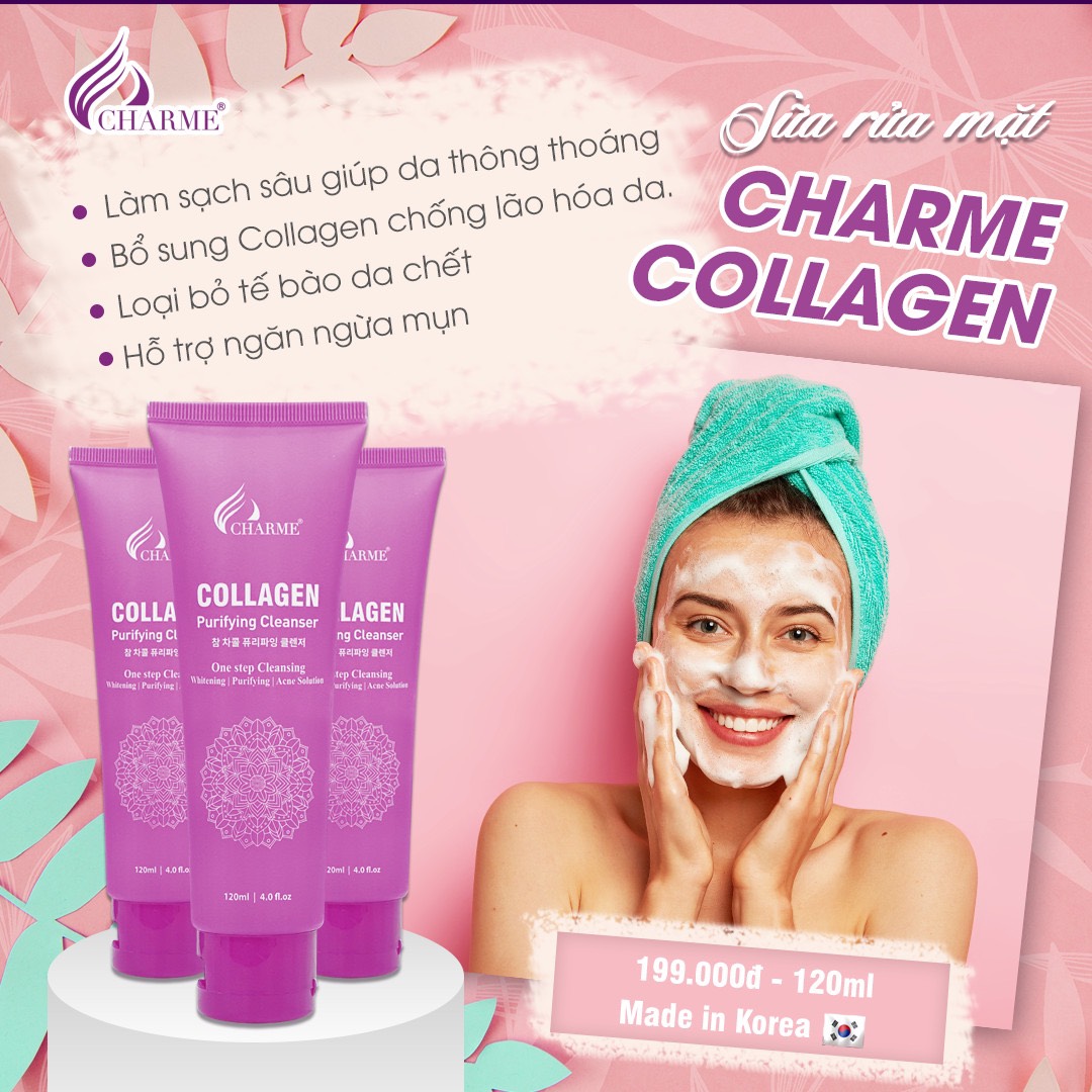 Sữa Rửa Mặt Charme Collagen
