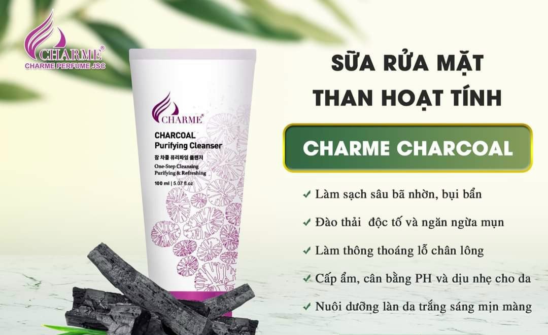 Sữa Rửa Mặt Charme Charcoal Than Hoạt Tính