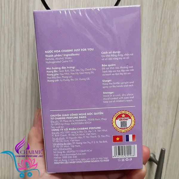 Nước Hoa Charme Just For You 50ml Nữ Chính Hãng