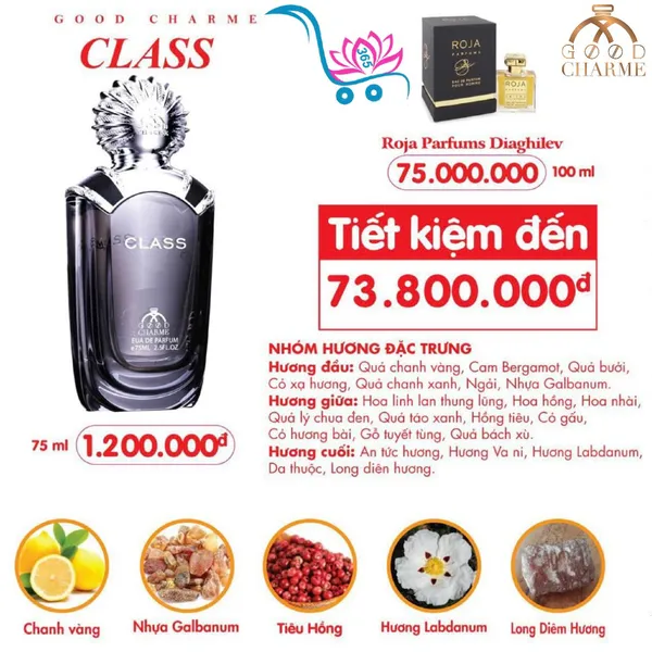 Nước Hoa Good Charme Class 75ml Nam Chính Hãng