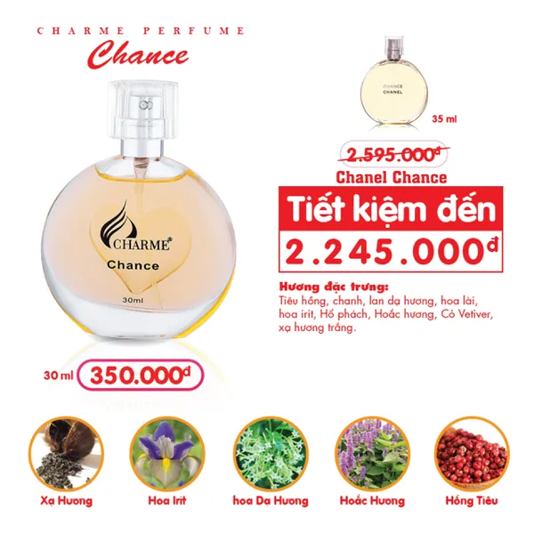 Nước Hoa Charme Chance 30ml Nữ Chính Hãng