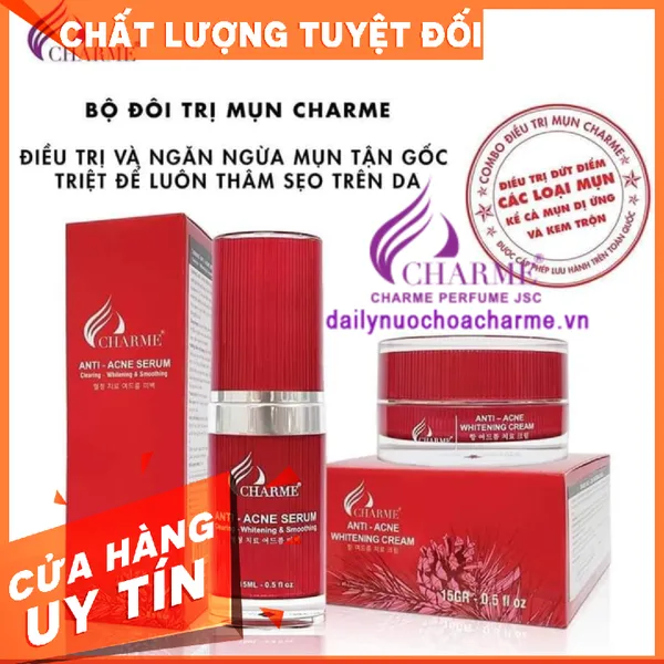 Bộ Trị Mụn Charme Thông Đỏ Hàn Quốc
