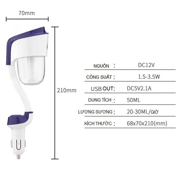 Máy Khuếch Tán Tinh Dầu Ô Tô Charme