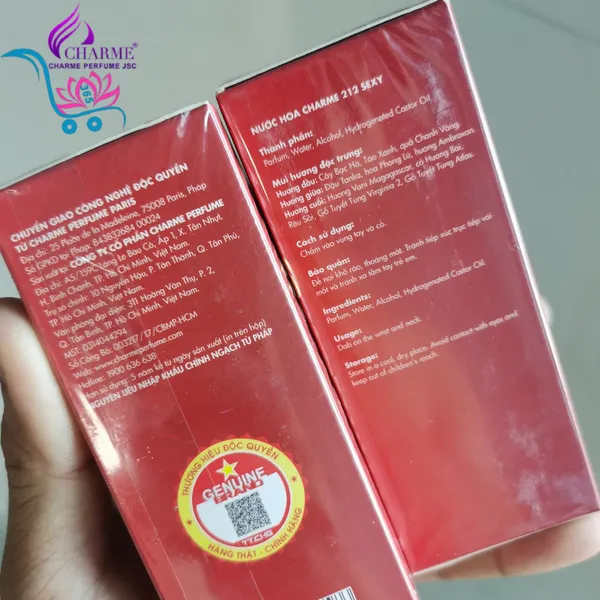 Nước Hoa Charme 212 Sexy 50ml Nam Chính Hãng