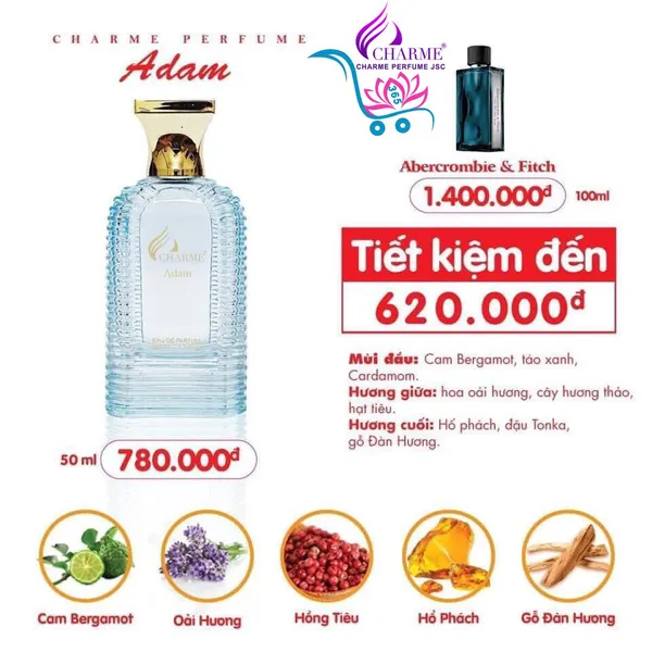 Nước Hoa Charme Adam 50ml Nam Chính Hãng