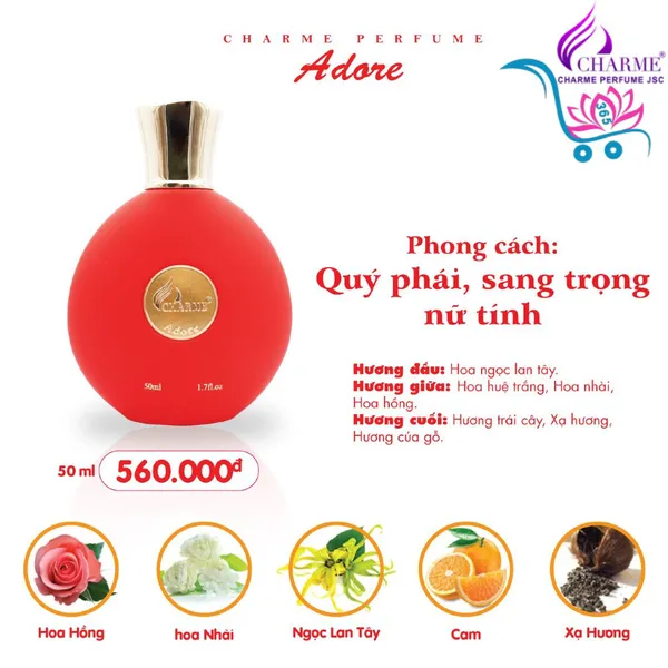 Nước Hoa Charme Adore 50ml Nữ Chính Hãng