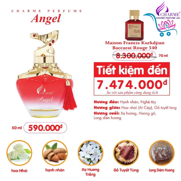 Nước Hoa Charme Angel 50ml Nữ Chính Hãng