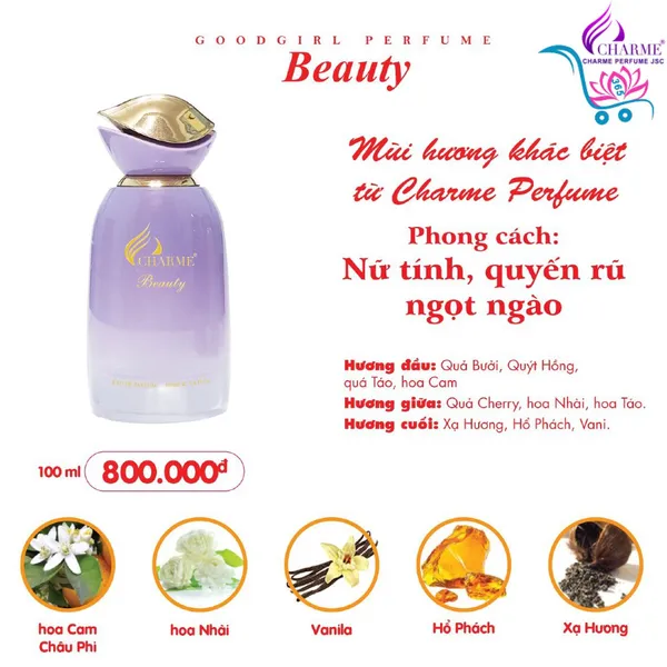Nước Hoa Charme Beauty 100ml Nữ Chính Hãng