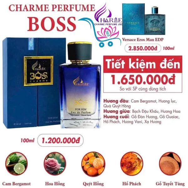 Nước Hoa Charme Boss Charme 100ml Nam Chính Hãng
