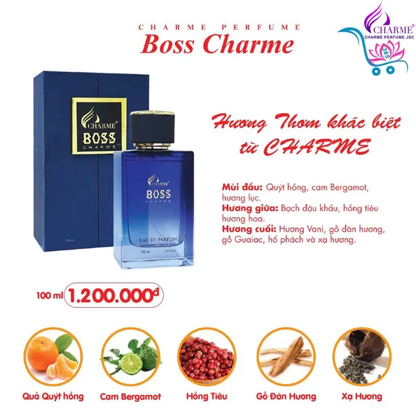 Nước Hoa Charme Boss Charme 100ml Nam Chính Hãng