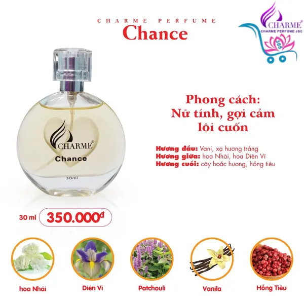 Nước Hoa Charme Chance 30ml Nữ Chính Hãng