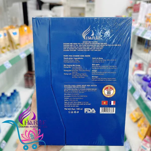 Nước Hoa Charme Cool Water 100ml Nam Mới Chính Hãng [Phiên bản 2024]