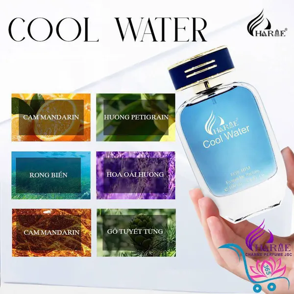 Nước Hoa Charme Cool Water 100ml Nam Mới Chính Hãng [Phiên bản 2024]