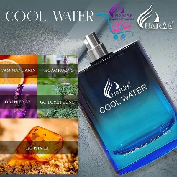 Nước Hoa Charme Cool Water 100ml Nam Chính Hãng