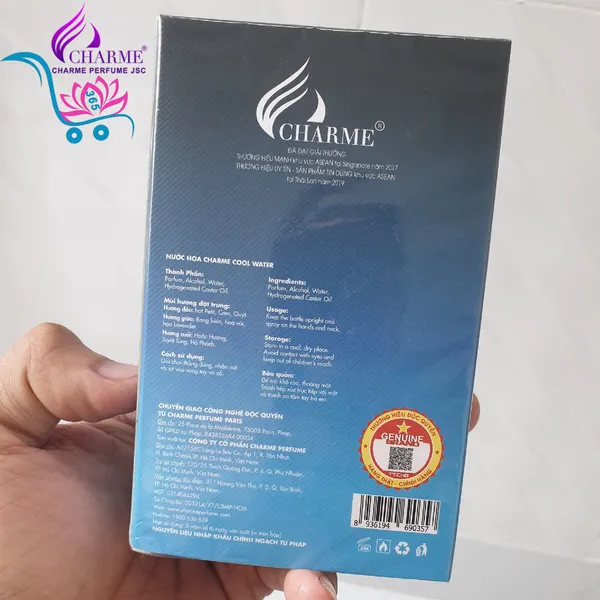 Nước Hoa Charme Cool Water 100ml Nam Chính Hãng