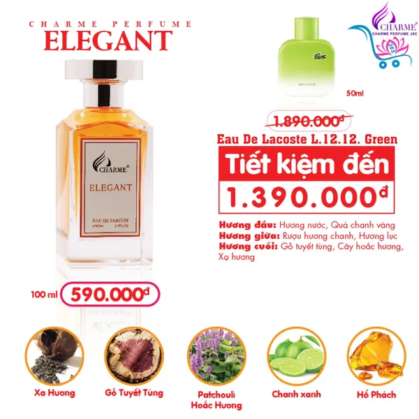 Nước Hoa Charme Elegant 100ml Nam Chính Hãng