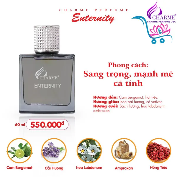 Nước Hoa Charme Enternity 60ml Nam Chính Hãng