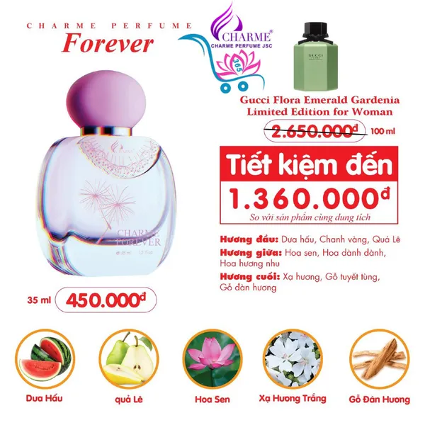 Nước Hoa Charme Forever 35ml Nữ Chính Hãng