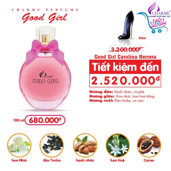 Nước Hoa Charme Good Girl 100ml Nữ Chính Hãng