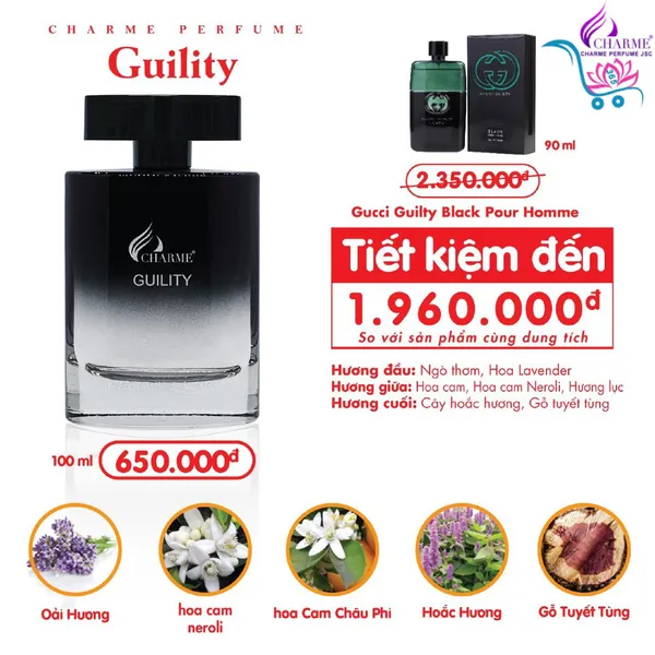 Nước Hoa Charme Guility 100ml Nam Chính Hãng