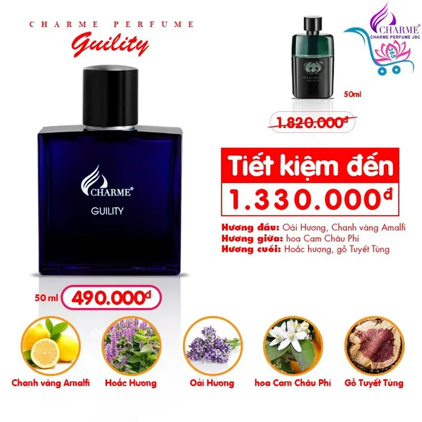 Nước Hoa Charme Guility 50ml Nam Chính Hãng