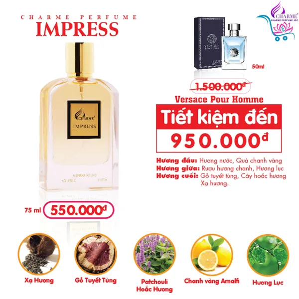 Nước Hoa Charme Impress 75ml Nam Chính Hãng