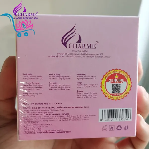 Nước Hoa Charme Kiss Me 50ml Nữ Chính Hãng