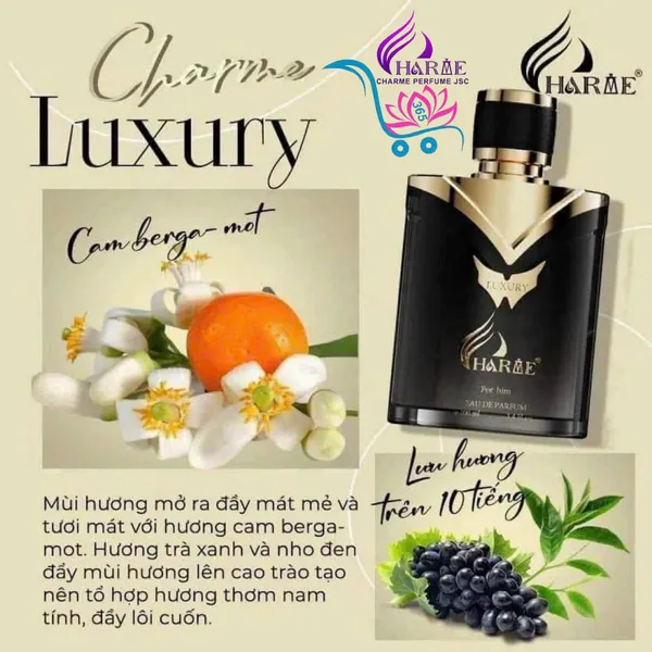 Nước Hoa Charme Luxury 100ml Nam Mới Chính Hãng [Phiên bản 2024]